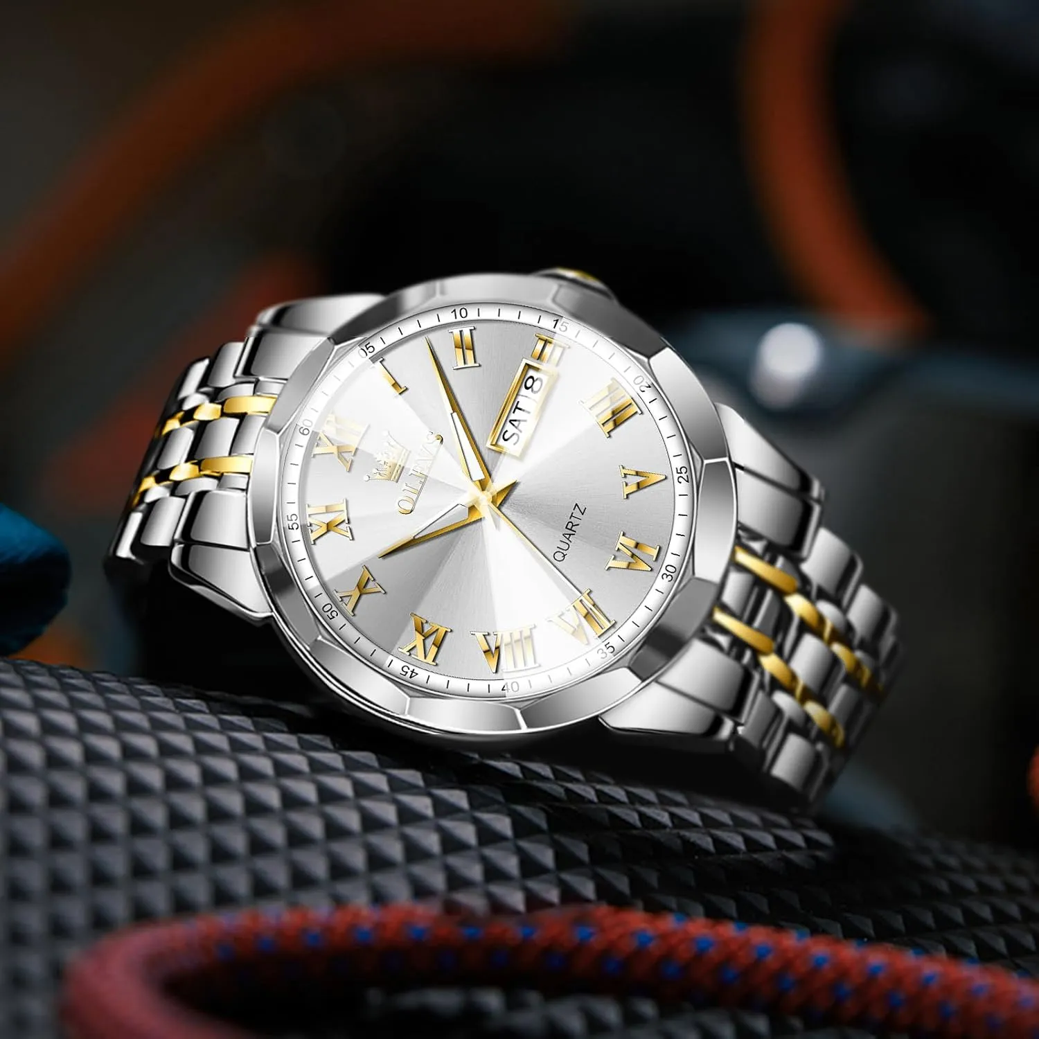 for Men ??Silver/Gold/Blue/Black??(Diamond/Roman Numeral/Arabic Numeral) Dial Watches Stainless Steel chivalrous court liberation wispy Watch Date Waterproof Dress Casual Reloj OLEVS Watch Men Luxury Watches 