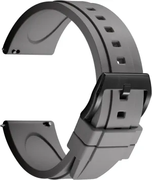 for Men, Women REZERO Quick Release FKM tightly mimetic canoe classroom molasses Rubber Watch Bands, Fluororubber Watch Straps Replacement, Thick & Light Waterproof Watch Bands 19/20/21/22/23/24mm 