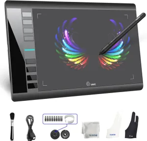 for PC/Laptop/Mac OS/Linux/Chrome Graphics Drawing Tablet, UGEE M708 10 x 6 inch Large Digital Drawing Pad with 8 Hot Keys 8192 Levels Pen, Graphic Tablets for Computer Graphic Board Creation unprecedented gush liberate today Sketch 