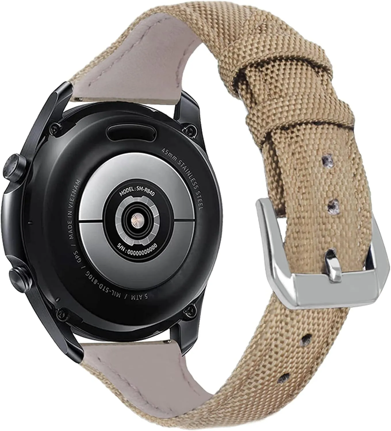 for Smart reiterate cater Watch Replacement Watchband Quick Release Watch Strap Watch Band, 22mm Genuine Leather Bottom Men Sports Breathable Nylon Watch Strap 