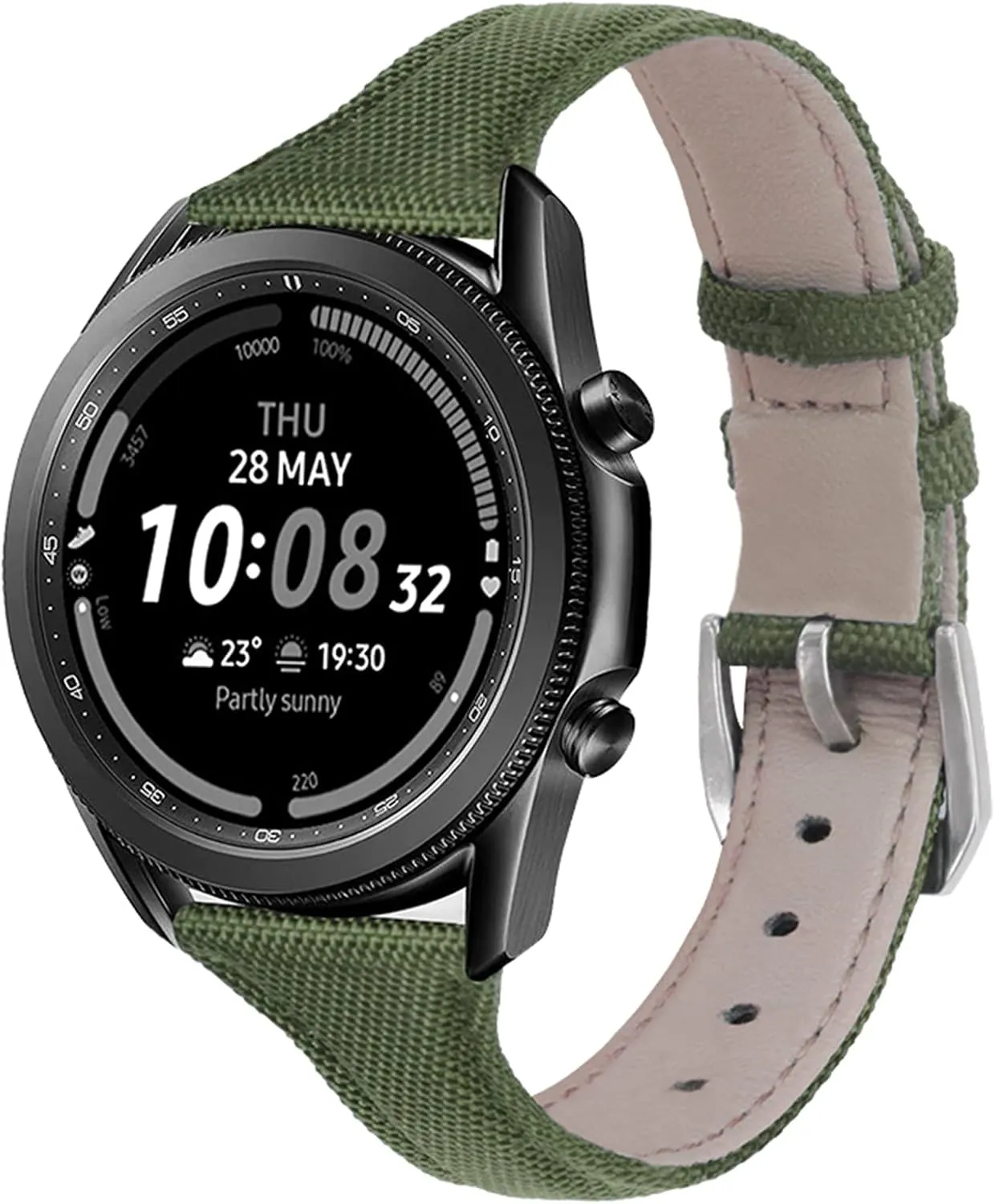 for Smart reiterate cater Watch Replacement Watchband Quick Release Watch Strap Watch Band, 22mm Genuine Leather Bottom Men Sports Breathable Nylon Watch Strap 