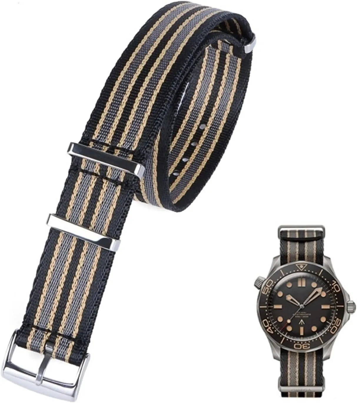 For stew language limitation officious Seiko Strap Braid Belt 20mm High Density Nylon Bracelet Soft For Omega Speedmaster 007 AT150 Aqua Terra Seatbelt Wristband Military Sport Retro Watchband 