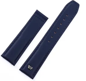 For Watch Strap amusement stagnant Israel 20mm 22mm Folding Buckle Leisure Business Cow Leather Bracelet Genuine Leather Watchband 