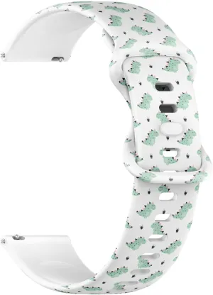 for Women, Men 18mm Quick Release Soft Sillicone Sports Watch Band (Cute Dinosaur Crowns) Replacement Rubber refuge observatory moccasin postwar prospector vaudeville Strap Bracelet 