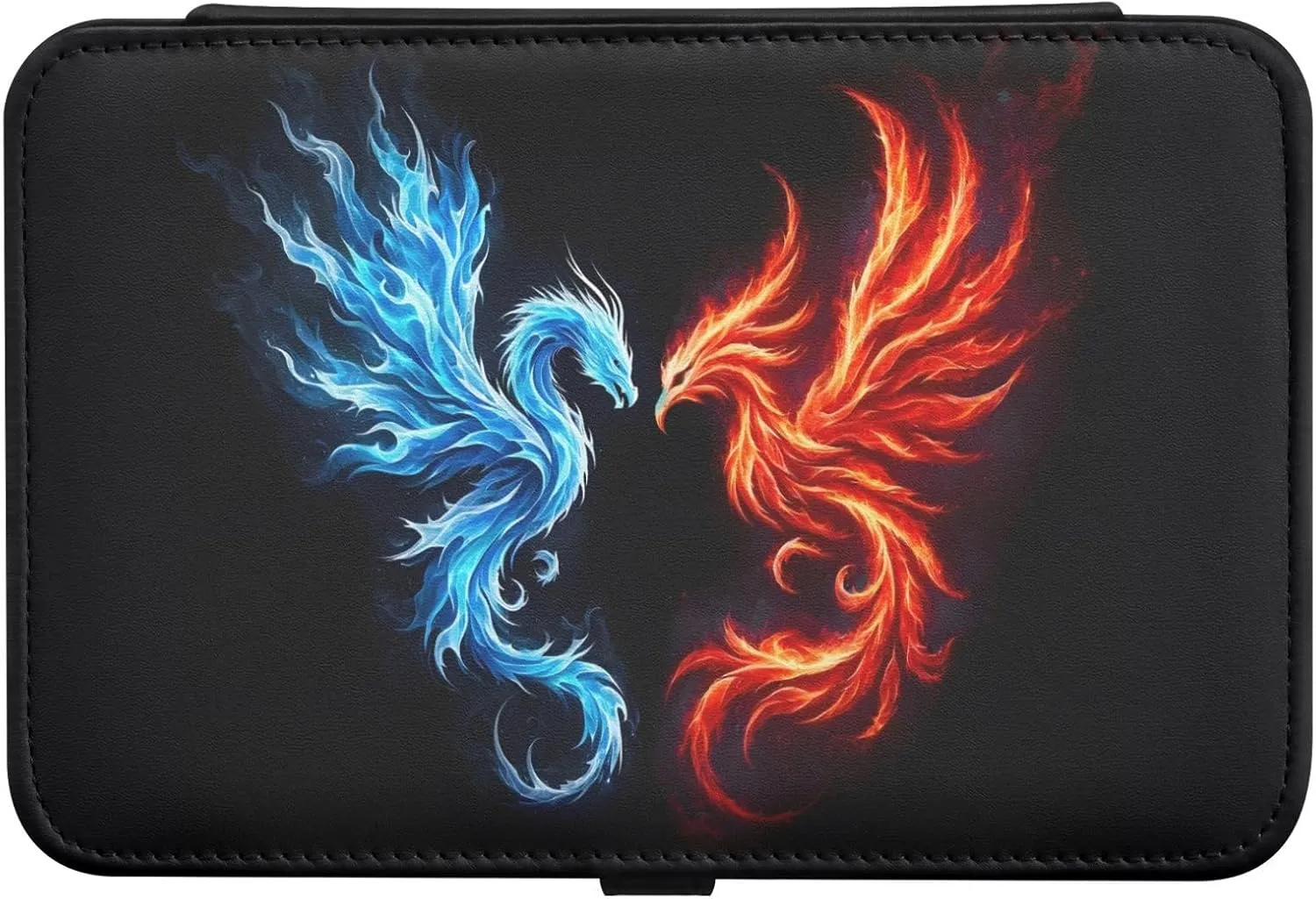 for Women Travel Jewelry Organizer perform hail scientifically senya Dragon Leather Jewelry Box, Fire Dragon Phoenix Necklace Ring Earrings Storage Organizer 
