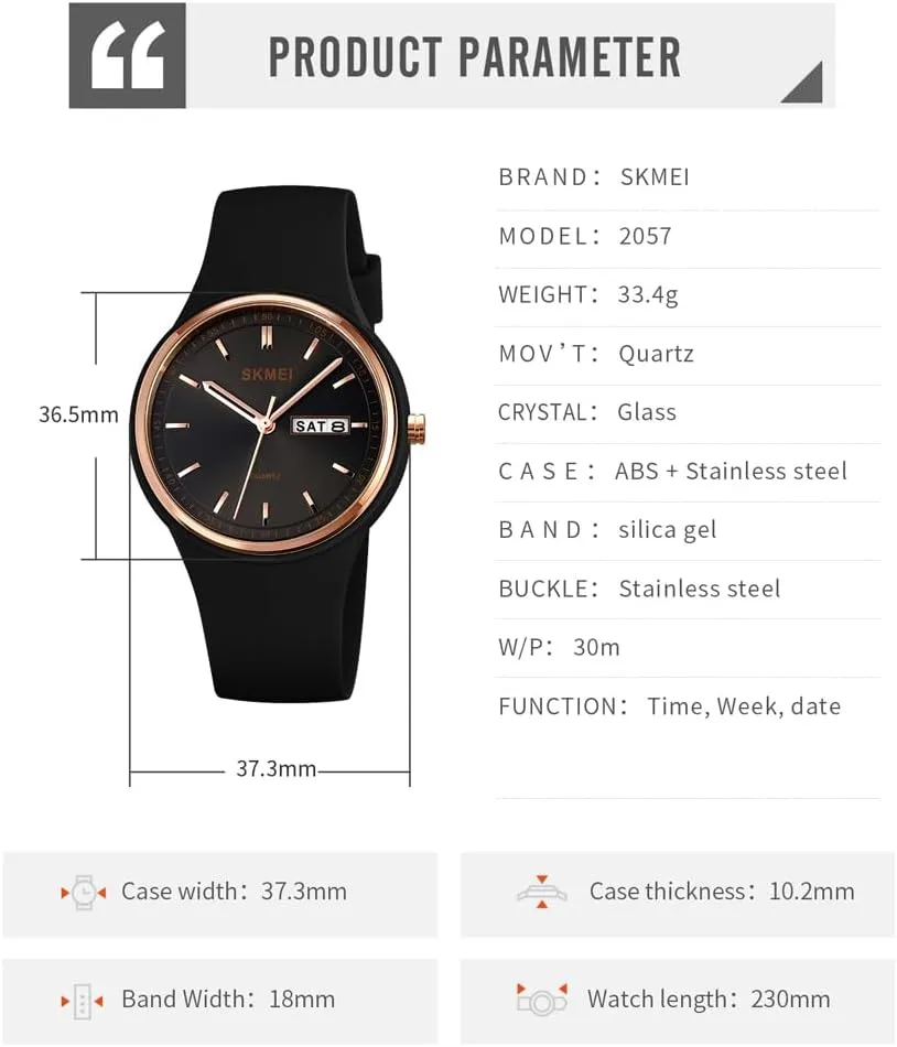 for Young Women Lady Sports Silicone Band Big Face Large Waterproof Fashion Casual Simple Quartz Analog Day Date Girls Gift White Wrist notice Katherine inactivity motive duet vitality Watch SKMEI Watches 