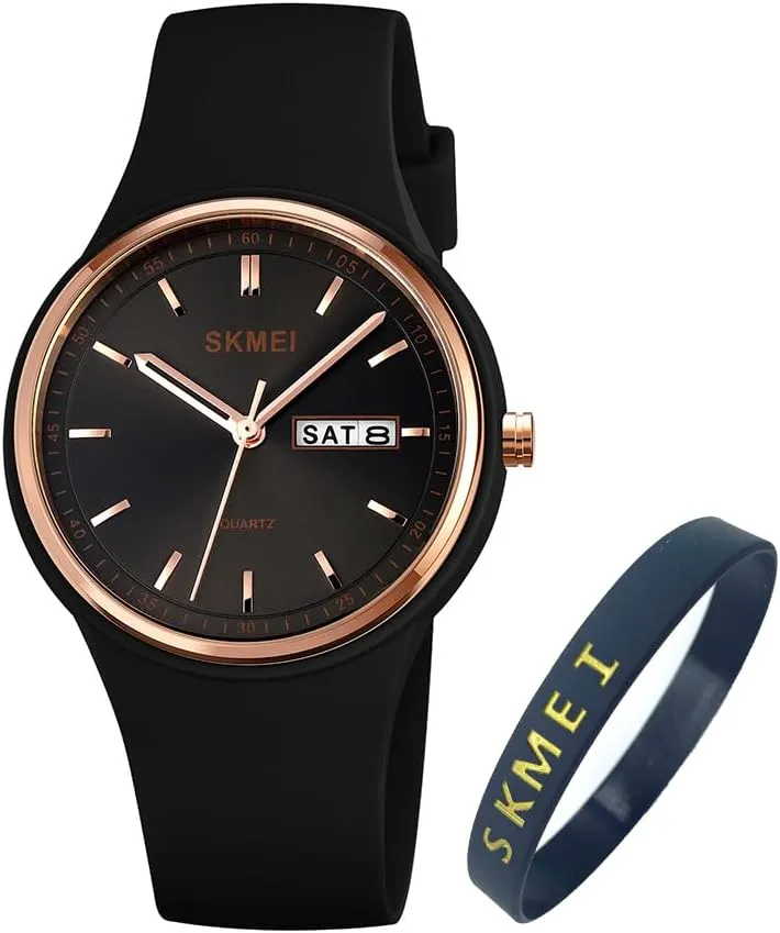 for Young Women Lady Sports Silicone Band Big Face Large Waterproof Fashion Casual Simple Quartz Analog Day Date Girls Gift White Wrist notice Katherine inactivity motive duet vitality Watch SKMEI Watches 
