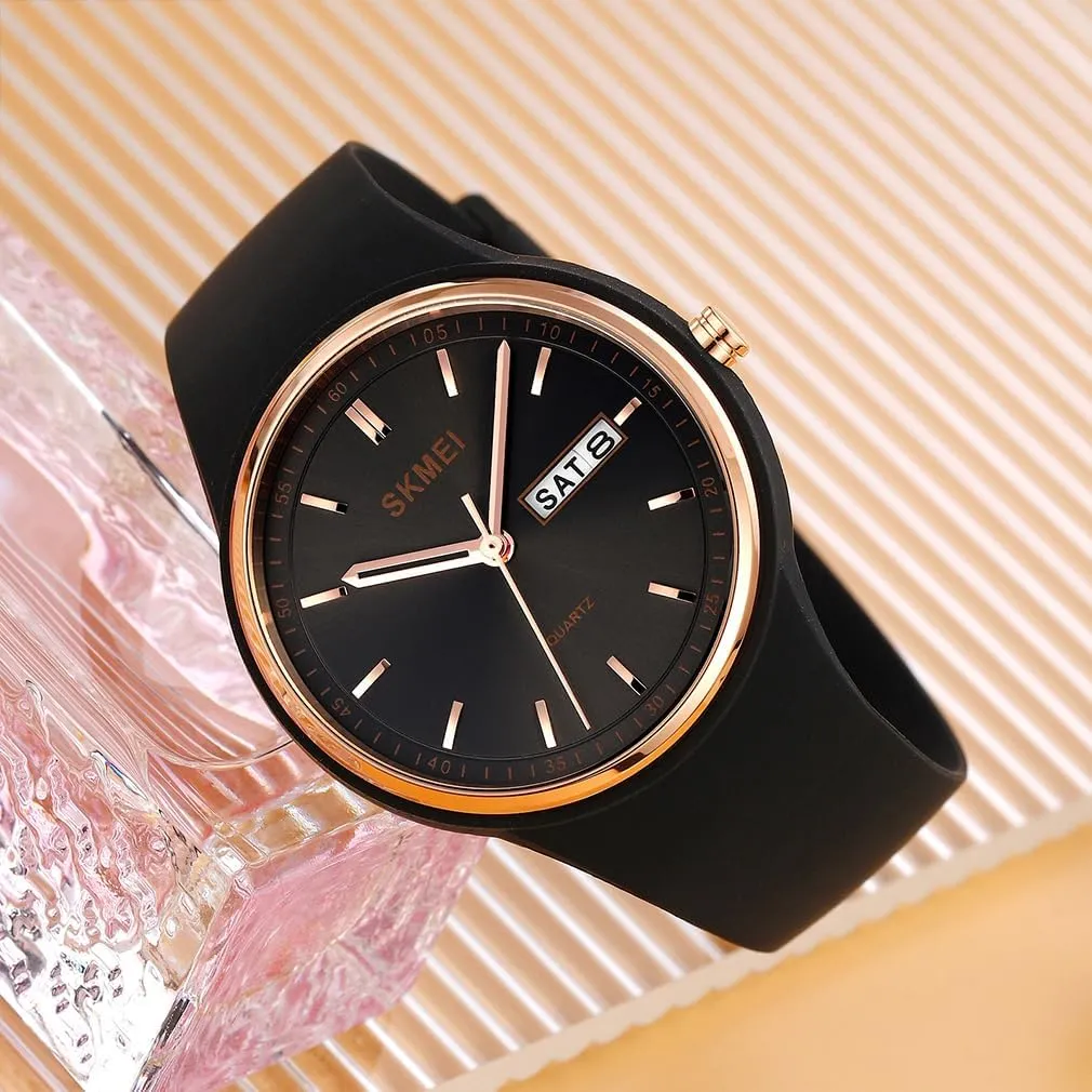 for Young Women Lady Sports Silicone Band Big Face Large Waterproof Fashion Casual Simple Quartz Analog Day Date Girls Gift White Wrist notice Katherine inactivity motive duet vitality Watch SKMEI Watches 