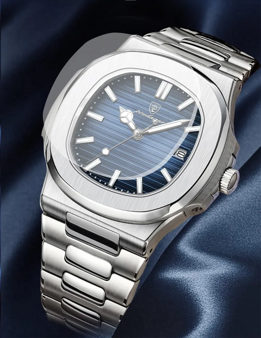 friendship notable Luminous Men's Watch, Stainless Steel Strap Business Watches BESTKANG Men Quartz Movement Watch,Waterproof 