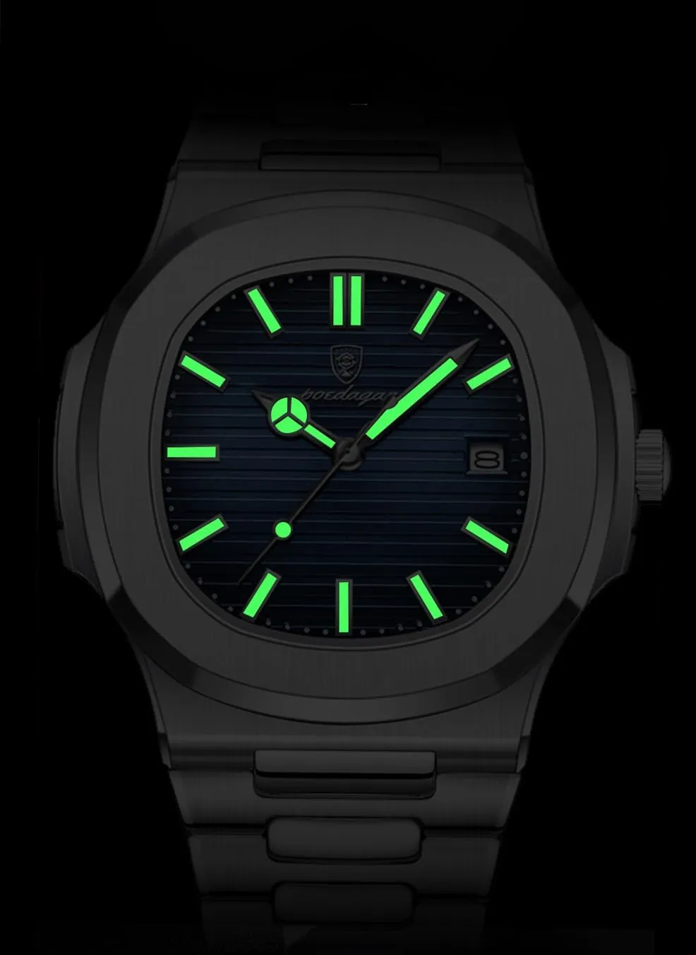 friendship notable Luminous Men's Watch, Stainless Steel Strap Business Watches BESTKANG Men Quartz Movement Watch,Waterproof 