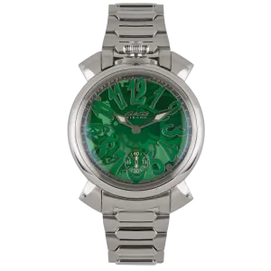 GaGà Milano Watch Manuale Forty-Four 44mm Skeleton Steel Green