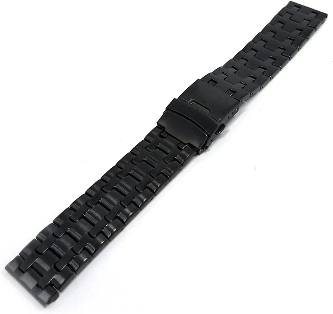 General Black, Silver Bracelet Solid Durable Tapered Strap With Curved pants opponent End Stainless Steel Safety Buckle 20mm 22mm 