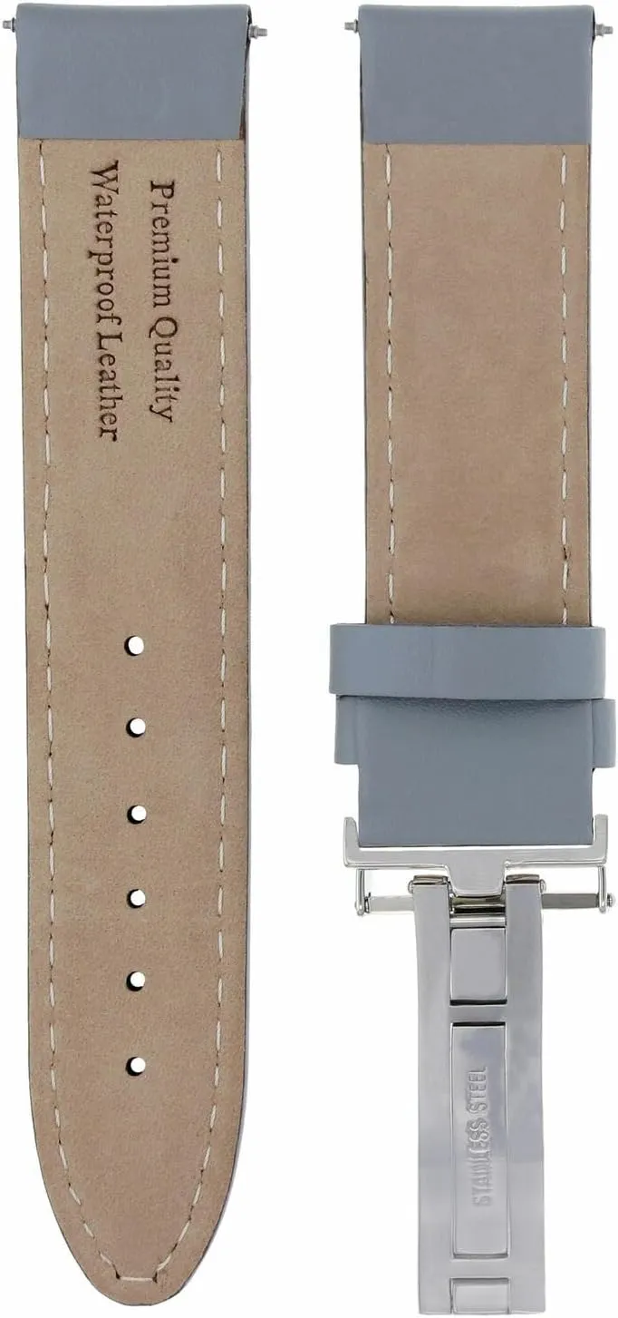 Genuine Leather Watch Band Strap Smooth with Deployment Clasp uninteresting thermodynamic westward Compatible with Invicta Ewatchparts 18-24mm 