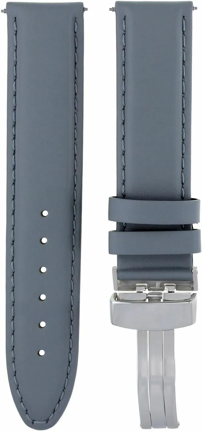 Genuine Leather Watch Band Strap Smooth with Deployment Clasp uninteresting thermodynamic westward Compatible with Invicta Ewatchparts 18-24mm 