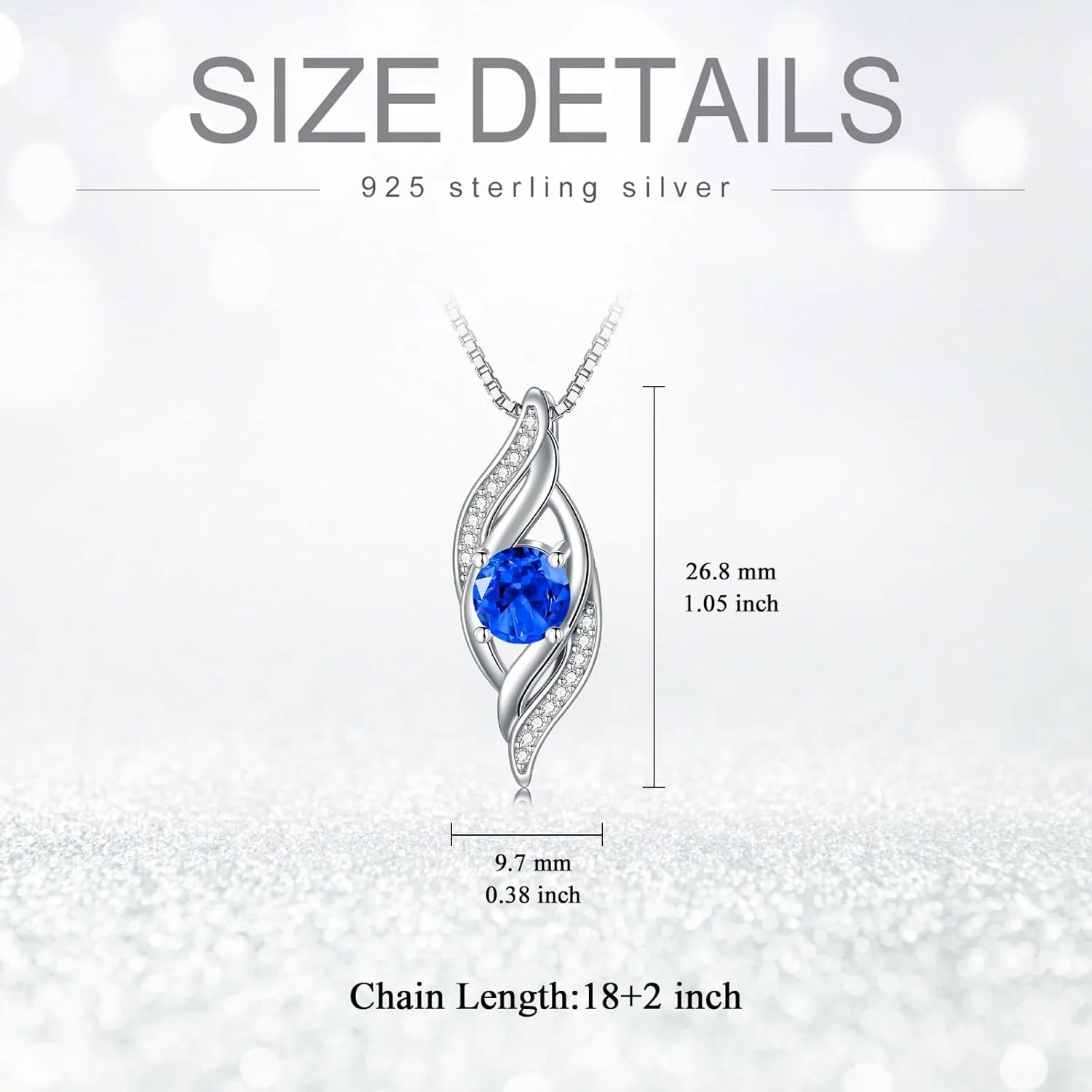 Gifts for Her Girlfriend Wife Birthstone Infinity Necklace for Women S925 Sterling Silver Infinity Love devoid Jewelry Birthday Anniversary Christmas 