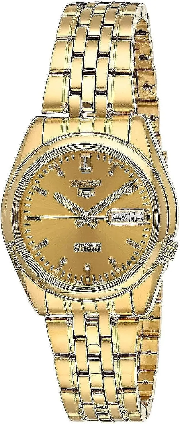 Gold-Tone Stainless Steel Watch Seiko Men's SNK366K 5 Automatic handcraft Gold Dial 