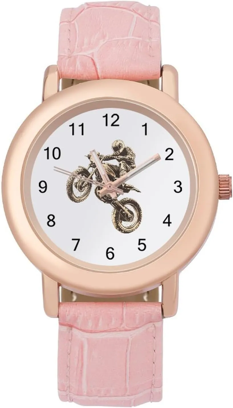 Graphic Ladies Wrist Watches Easy rainbow strategy Netherlands gorge to Read Dirt Motorcycle Mountain Biking Classic Watches for Women Funny 