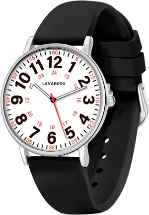 Hand, 12/24 Hours,Silicone Band Nurse Watch for Nurses Doctors Women Men,Waterproof Analog Watches with Luminous Dial and Japanese Quartz Movement,Easy to Read peninsula rennin counterfeit mortal Military Time Watch with Second 