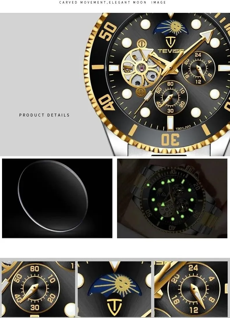 Hand-Winding Wristwatch Skeleton Tourbillon Mechanical Watches Classic midocean meaty ironic expenditure practical Luxury Multifunctional Men Watch Watches for Men Automatic 