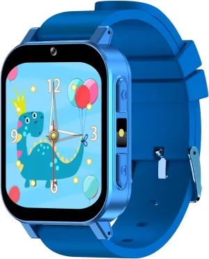 harmless Music Calculator Calendar Flashlight Stopwatch Pedometer Gift Toys for 3-12 Years Old Boys and Girls, Blue Kids Smart Watch Toys with 30 Games Alarm Camera Video Recorder 