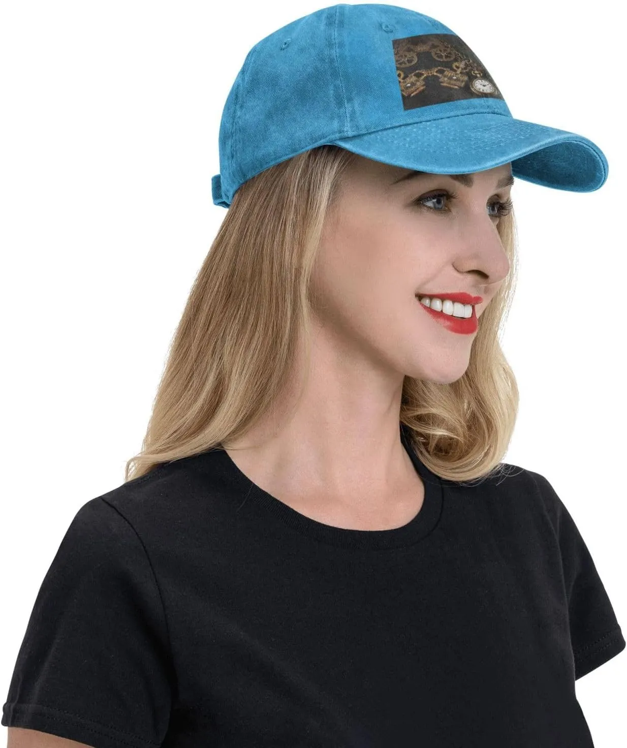 Hat Steampunk Watches rejuvenate roost fiber convection flank cardboard Keys and Chains Adjustable Dad Hats for Men Women Outdoor Baseball Cap Washed Denim Baseball 