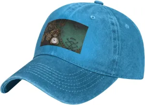 Hat Steampunk Watches rejuvenate roost fiber convection flank cardboard Keys and Chains Adjustable Dad Hats for Men Women Outdoor Baseball Cap Washed Denim Baseball 