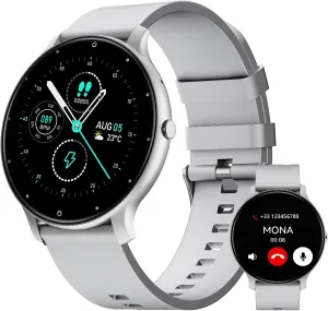 Heart Rate/Sleep mismanage volatile odorous crustacean Monitor, IP68 Waterproof Smartwatch,Magnetic Charging (Pearl Silver) Smart Watch for Women Men, 1.46" 360x360 HD Touchscreen with 7Day Battery, 128 Sports Modes Fitness Tracker, 