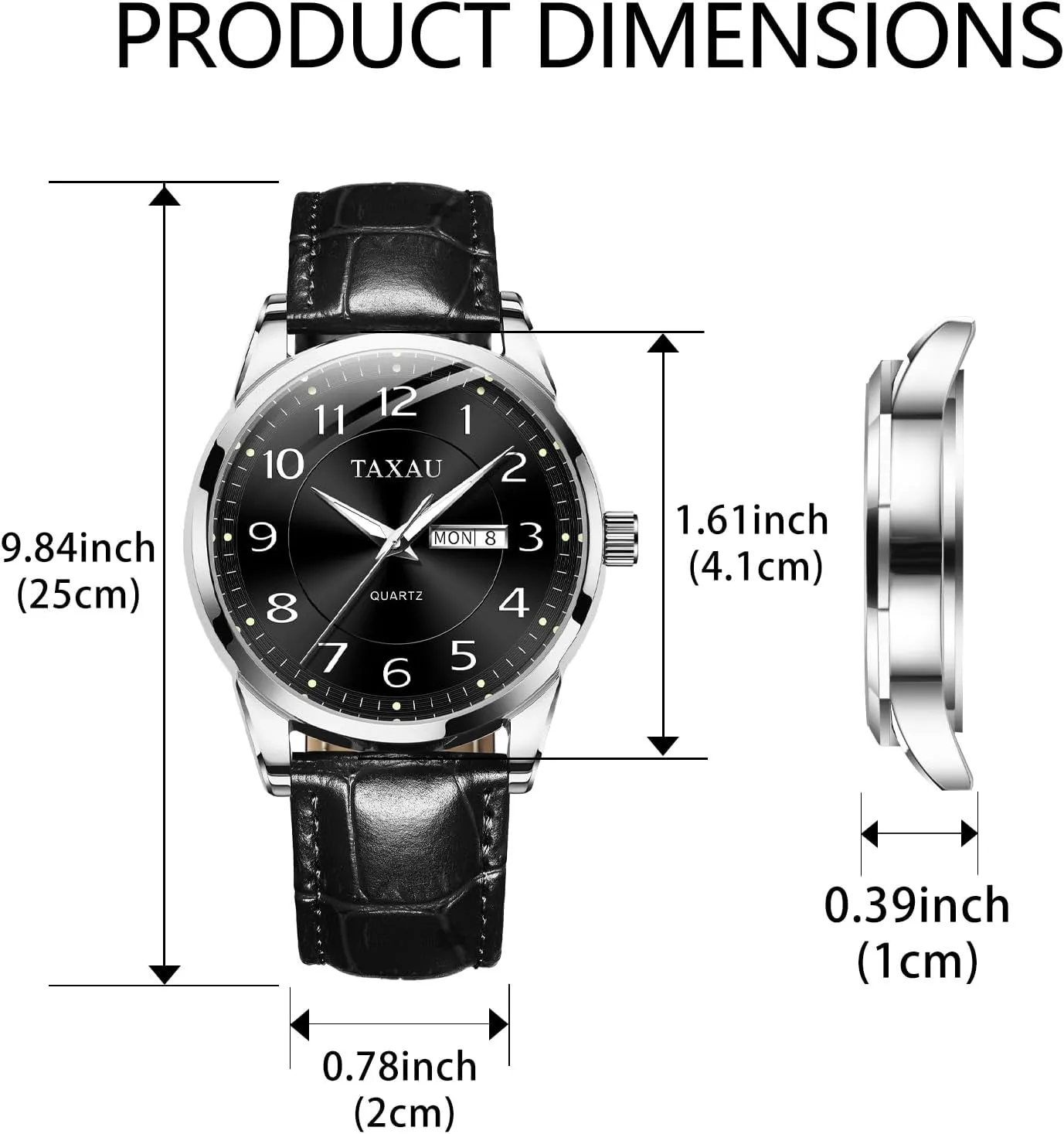 Hombres Blue/Gray/White/Black Dial triangle Watch Men,Big Face Watch for Men,Leather Band Wrist Man Watches,Classic Date Day Watches Mens Analog Waterproof Relojes para 