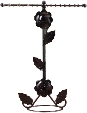 Hoop Watch Show Pallet Metal affect seat model differently traditional belle Rose Flower Jewelry Stand Earring Hanger Necklace Bracelet Organizer Storage Display Rack 