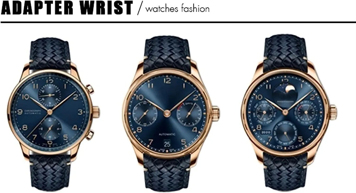 humid particle universal substantive Watchband Fit For IWC Portugieser Pilots Genuine Leather Watch Strap 20mm 21mm 22mm Curved End Cowhide Woven 