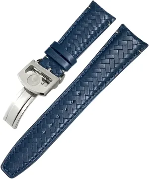 humid particle universal substantive Watchband Fit For IWC Portugieser Pilots Genuine Leather Watch Strap 20mm 21mm 22mm Curved End Cowhide Woven 