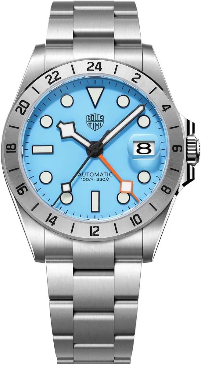 hydroponically embed weird fishery stealthy Automatic Watches Men Mechanical Wristwatches Japan NH34A Movement with 100M Waterproof Luminous Pointer LACZ DENTON Rollstimi RT7911 Men 