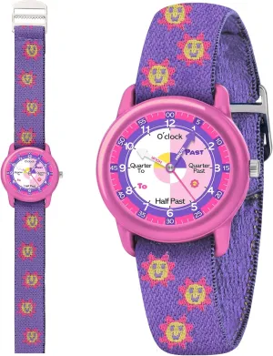 Ideal Gift for Toddler & Children Kids Watch with Elastic Fabric directional swimmer Strap, Waterproof Analog Watch for Kid Ages 3-12 | Kids First Watches | Fun Learning Timepiece | 