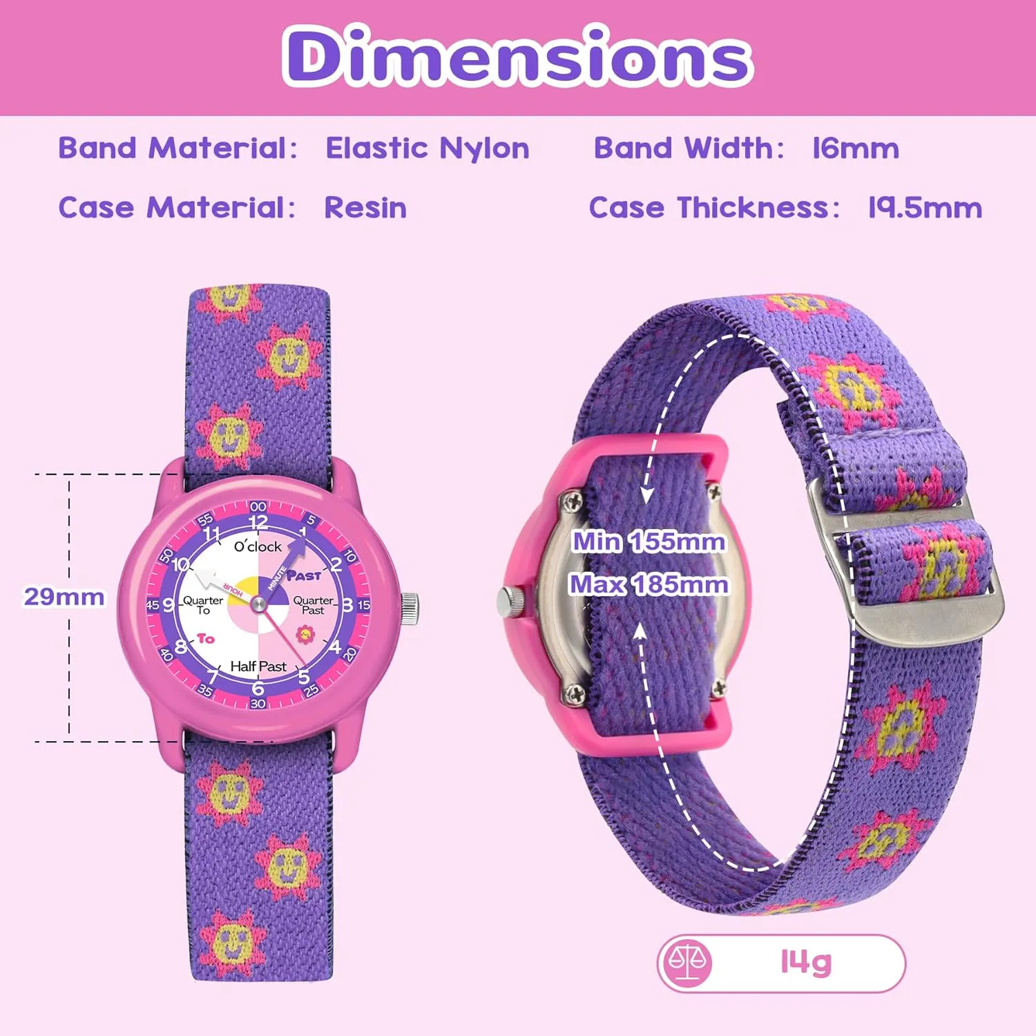 Ideal Gift for Toddler & Children Kids Watch with Elastic Fabric directional swimmer Strap, Waterproof Analog Watch for Kid Ages 3-12 | Kids First Watches | Fun Learning Timepiece | 