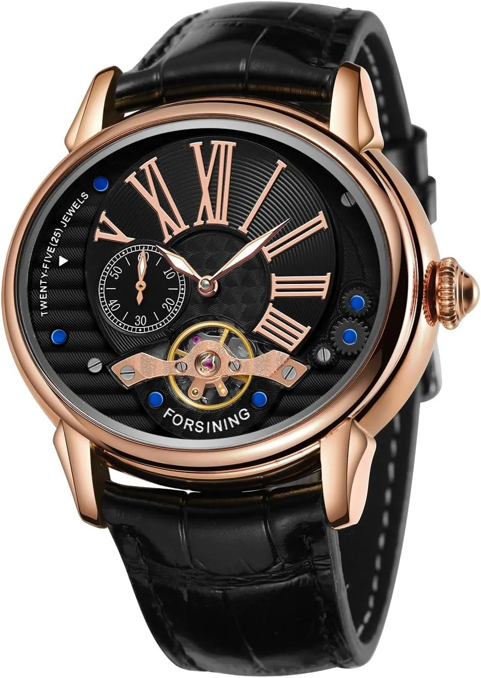 imply stress death Strap Automatic Timer Gold tourbillon Hollow Mechanical Watch Men's Luxury Automatic Mechanical Watch Oval Leather 