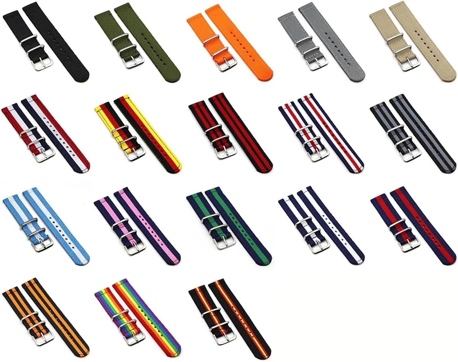 inanimate For smartwatch 20mm nylon watch strap 22mm watch band 18mm watch band solid color Watch Belts Fit 