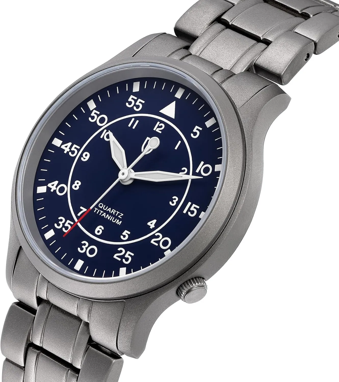 intelligence Analog Quartz Watch T2566M Waterproof BERNY Men's Titanium Watch Japanese Sweep Second Quartz Movement Titanium 
