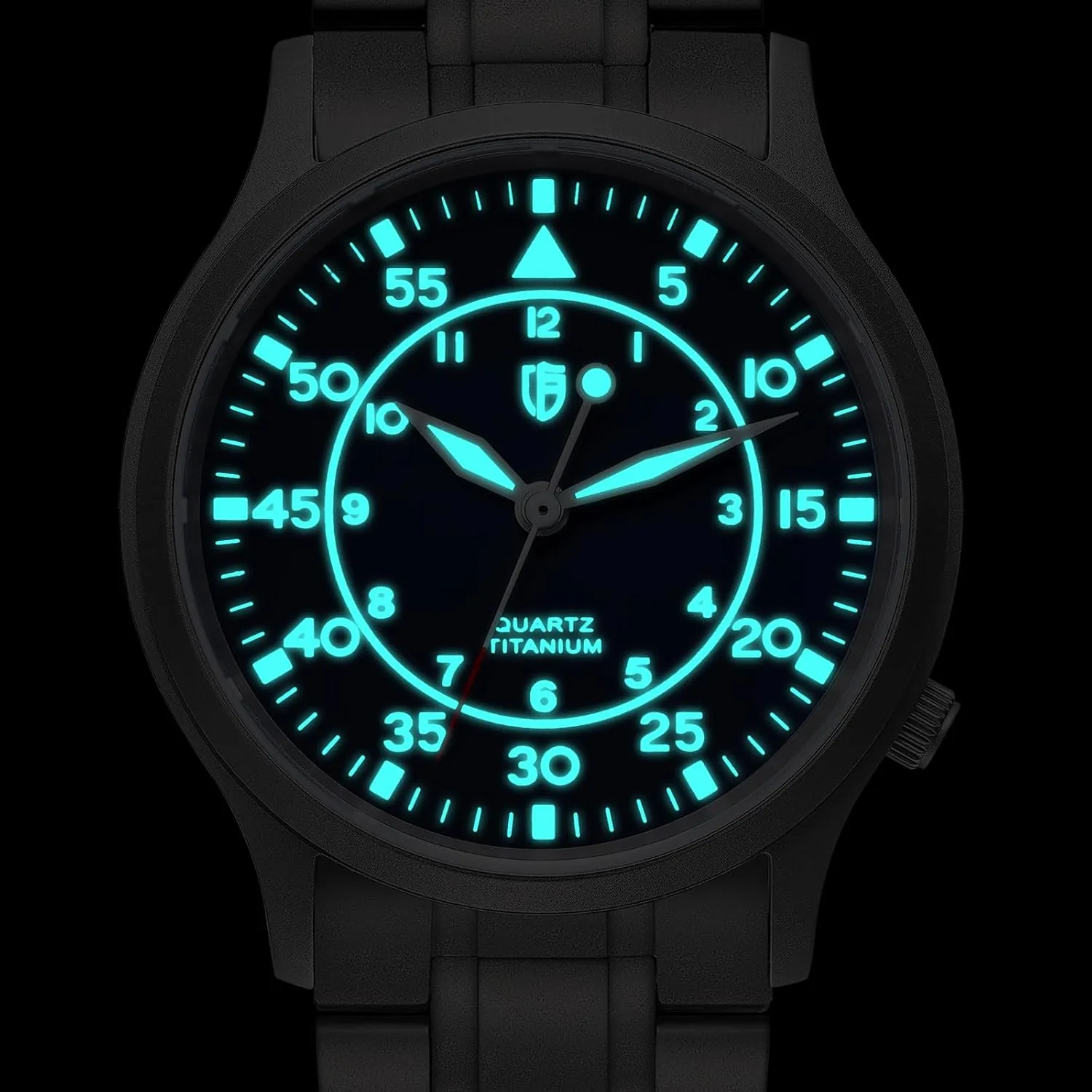intelligence Analog Quartz Watch T2566M Waterproof BERNY Men's Titanium Watch Japanese Sweep Second Quartz Movement Titanium 