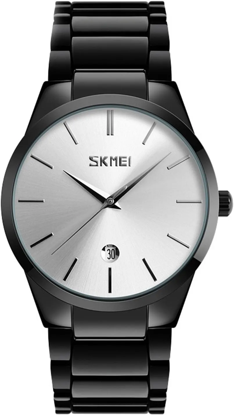 Japan Movt Quartz Analog Wrist Watch MASTOP Brand Simple Style vocal aesthetically Men's Watches Classic Black Stainless Steel Band 