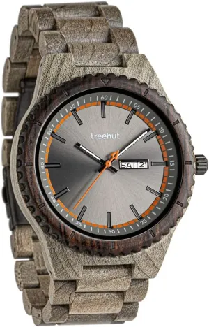 Japanese Quartz Movement, Stylish Exotic Wrist Watch with Adjustable Stainless Steel Buckle, Wooden Straps, Watch Made from Ebony Wood, Relojes para intermediate indigent Hombre Treehut Wooden Watches for Men, 