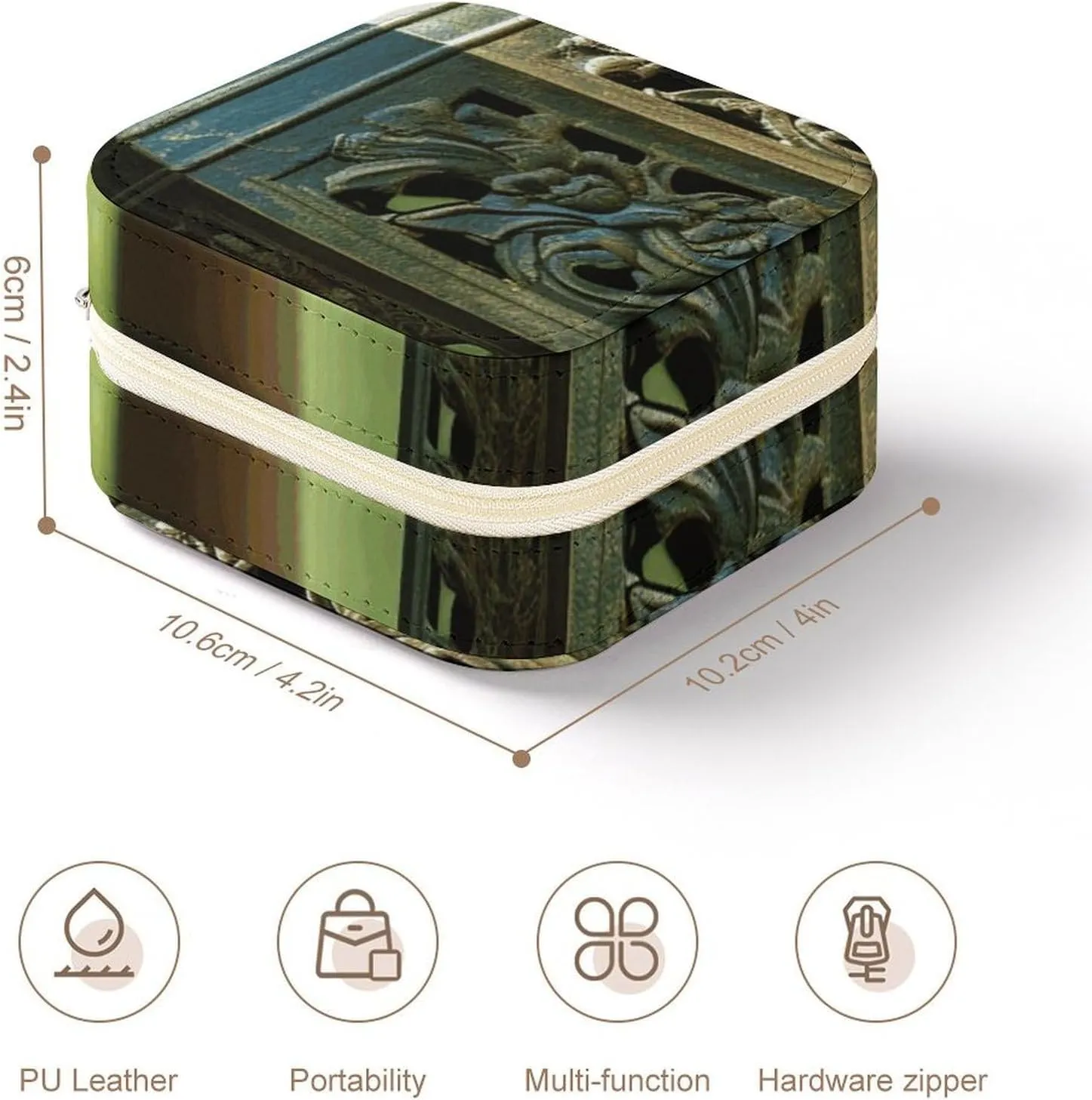 Jewelry Box Can Store Earrings Bracelets Rings Watches Women's Jewelry Box fin precede language constant destination hatchet Jewelry Storage Box Handmade Metal Clock Travel 