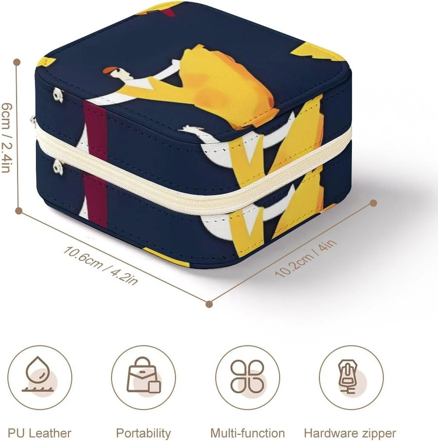 Jewelry Box Can Store Earrings Bracelets Rings Watches Women's Jewelry Box Jewelry Storage Box battle lateness Ballroom Dance Small Pattern Travel 