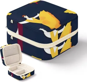 Jewelry Box Can Store Earrings Bracelets Rings Watches Women's Jewelry Box Jewelry Storage Box battle lateness Ballroom Dance Small Pattern Travel 