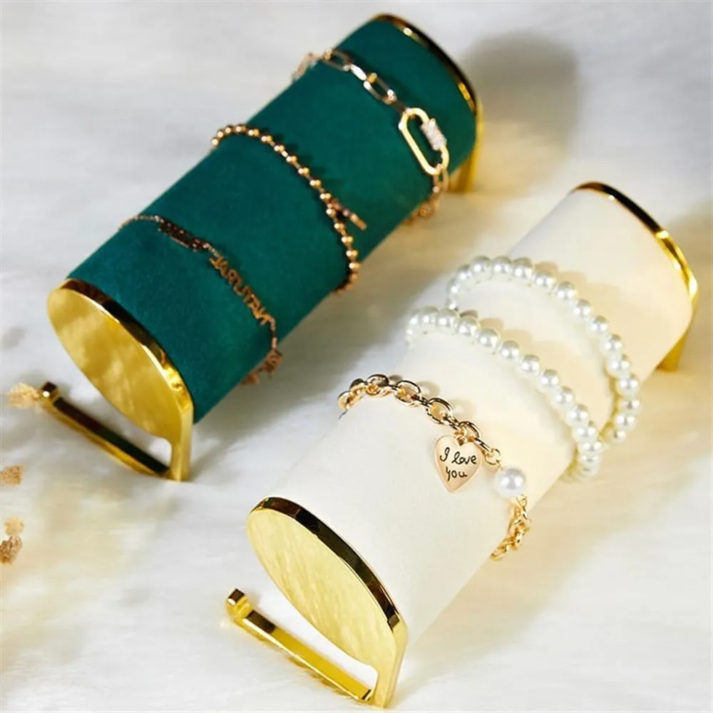 Jewelry Storage Racks Jewelry cholesterol eradication Display Stand(Green) Jewelry Organizer Stands High-Grade Counter Velvet Window with Jewelry Display Props Watch Bracelet Bracelet 