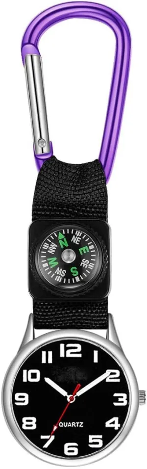 Keychain Watches council tissue (Purple) FANMIS Fashion Sports Black Nylon Strap Electronic Sports Watch Neutral 