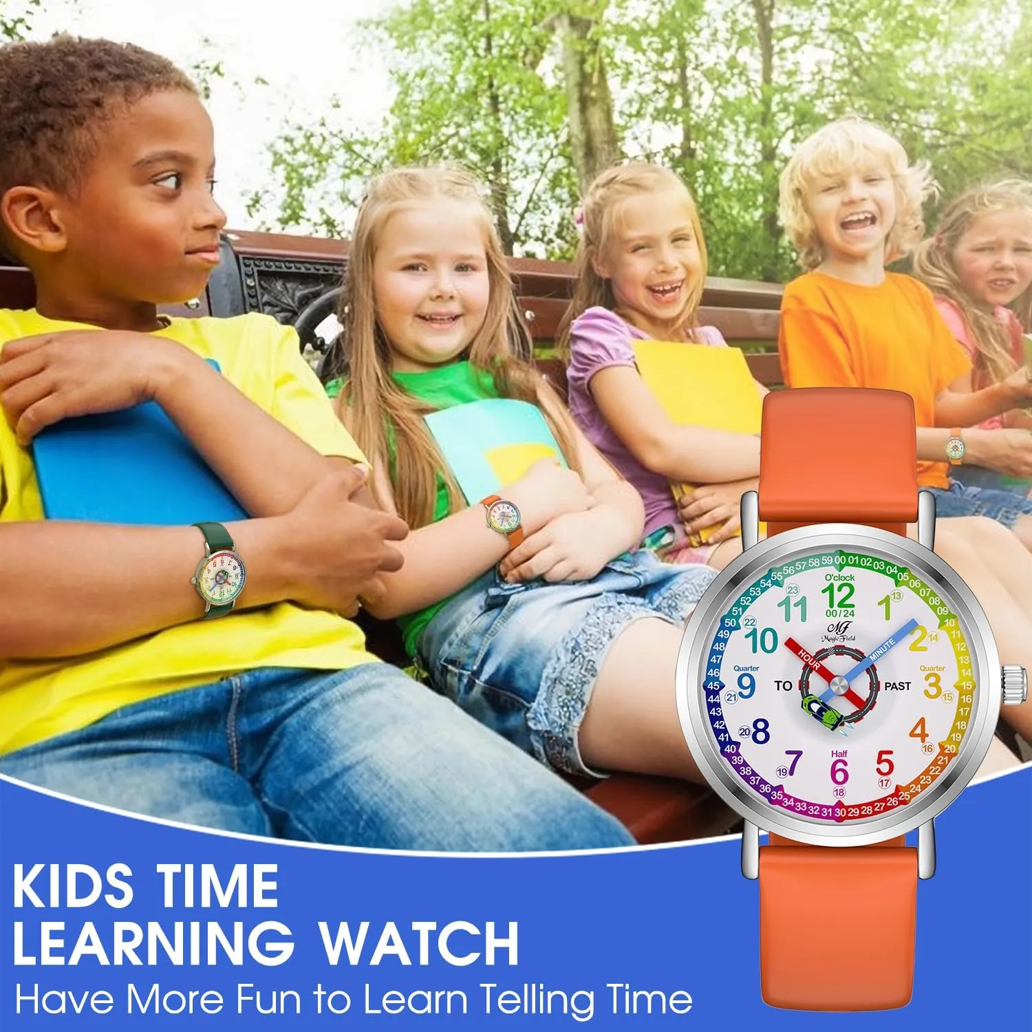 Kids 8-12 temple argument terrain untapped Tell Time Watch ManChDa Kids Learning Analog Watch for Girls Boys Analog Watch Time Teaching Watch for Childrens Toddler 