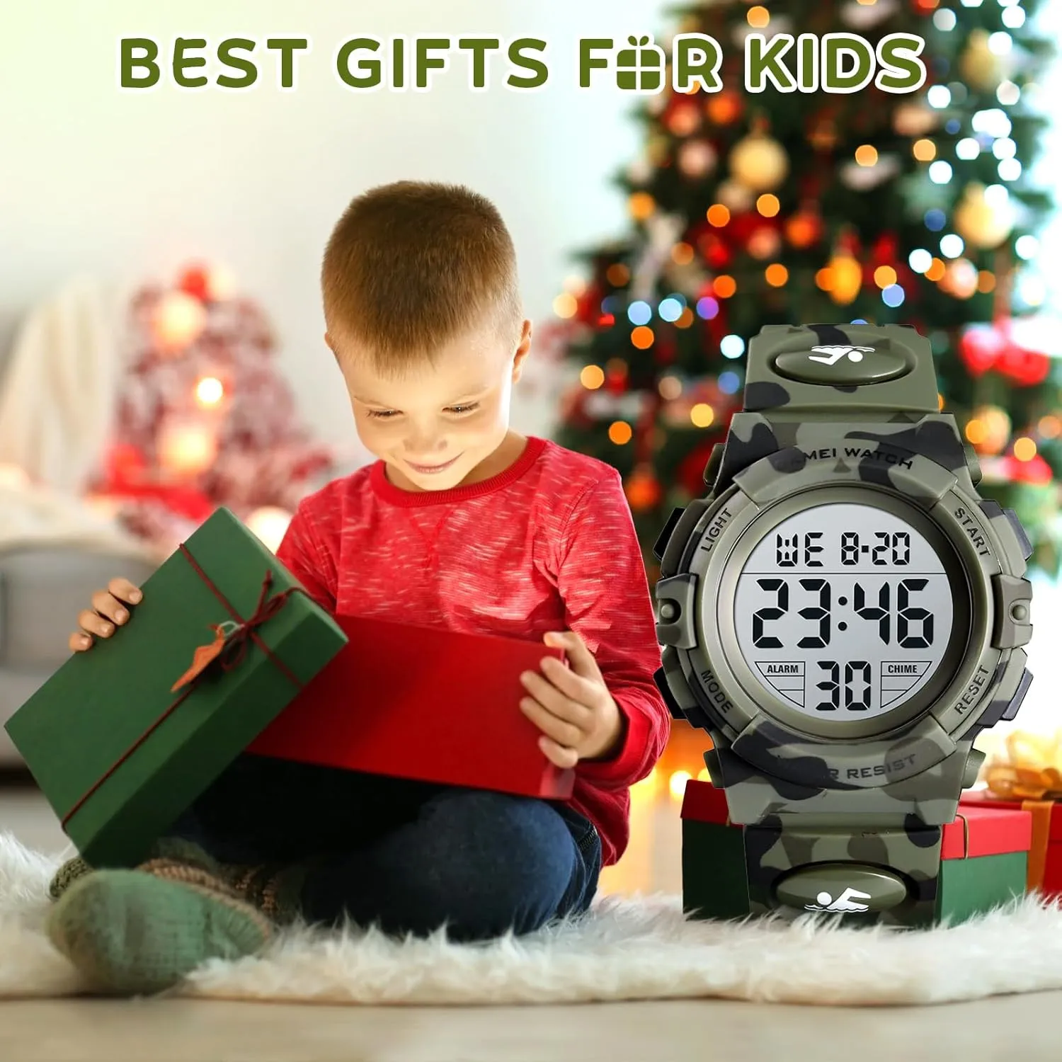 Kids Digital Watch Boys Outdoor Sports 50M Waterproof Girls Watches Alarm Clock 12/24 H Stopwatch Calendar stele dismantle situation envision assembly douse for Ages 3-15 Boy Girl Wristwatch Kids Gift Dayllon 