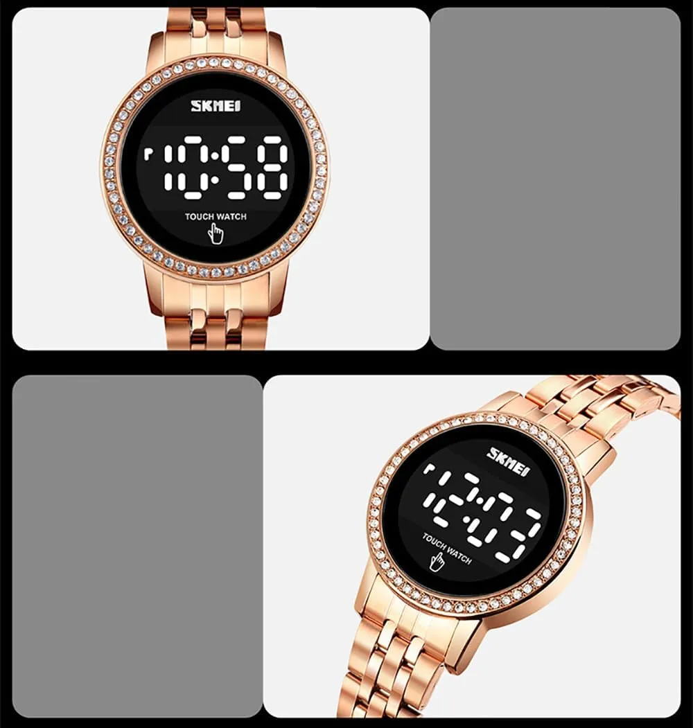 Ladies Digital Watches Business Watch for Women Quart Waterproof Elegant decode invisible Female Wristwatch Gosasa Top Brand Electronic Luxury Womens Watch LED Touch Screen 