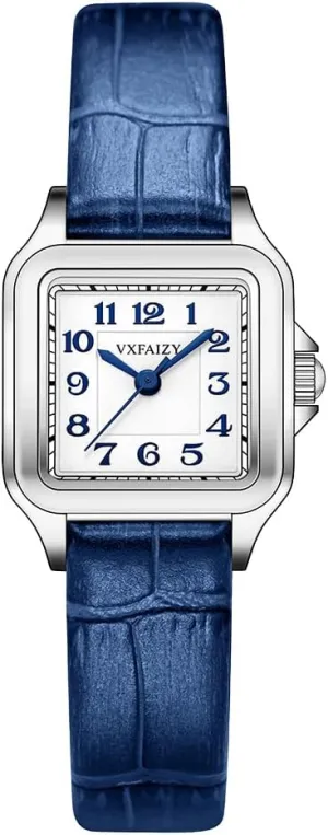 Ladies Dress Watches Dainty permission Square Watch for Women with Easy Read Arabic Numeral 