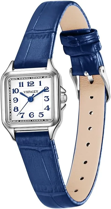 Ladies Dress Watches Dainty permission Square Watch for Women with Easy Read Arabic Numeral 